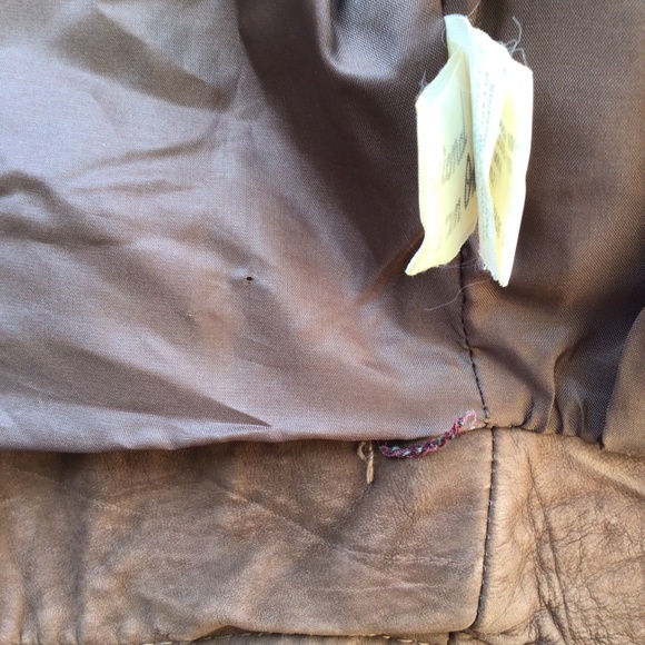 Comint Brown Genuine Leather Jacket Vintage - Picture 4 of 16